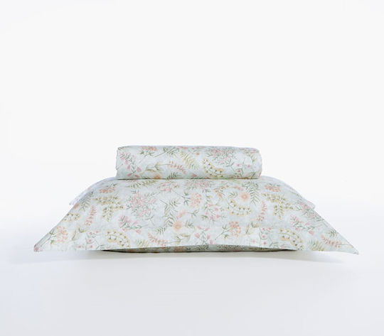Nef-Nef Homeware Σετ Παπλωματοθήκη Βαμβακοσατέν 240x230cm Υπέρδιπλη με 2 Μαξιλαροθήκες Blessing Blessing