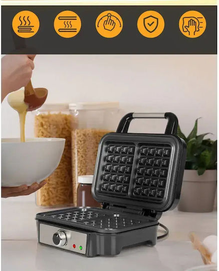 Profi Cook PC-WA 1240 Βαφλιέρα για Τετράγωνες Βάφλες 2 Θέσεων 1000W