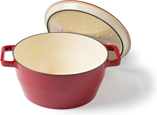 Pyrex Гърне Кръгло Метално Red 6.3лт 1бр