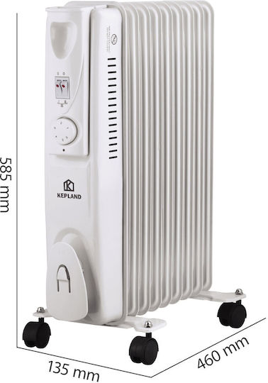 Budget NY-20G1 Καλοριφέρ Λαδιού με 9 φέτες 2000W
