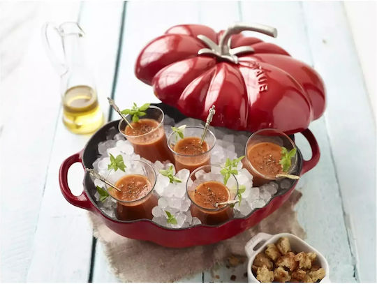 Staub Cocotte Tomato Special Edition Oval Cast Iron Dutch Oven 32.5x21cm 2.5lt