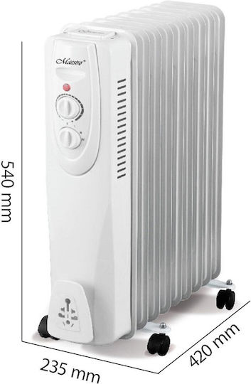 Maestro Oil Filled Radiator with 11 Fins 2000W