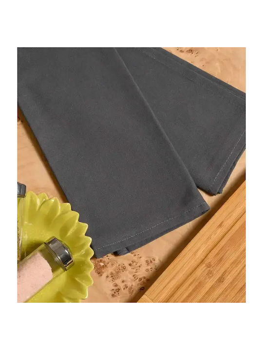 Melinen Towel from 100% Cotton in Gray Color 45x65cm 2pcs