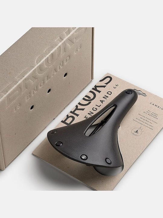 Brooks England C19 Carved Black Bicycle Saddle
