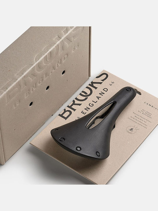 Brooks England C13 Изрязано Черно Седло За Велосипед Размер 275 X 158 X 55 Мм