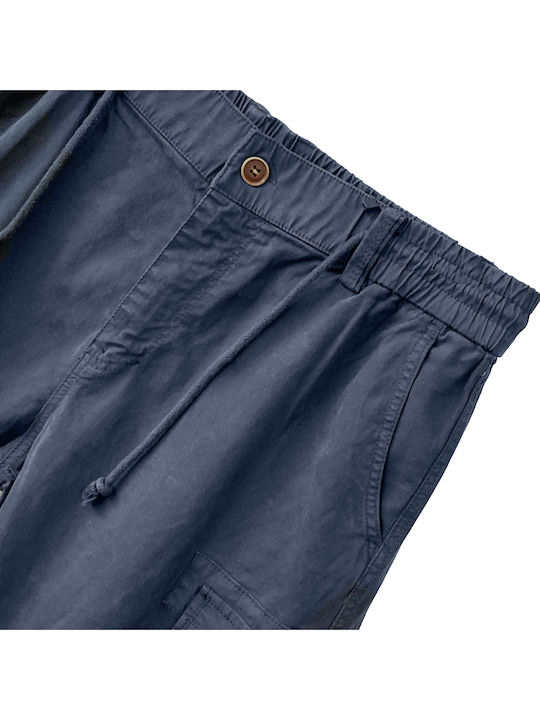 Cargo Elastic Blue Trousers
