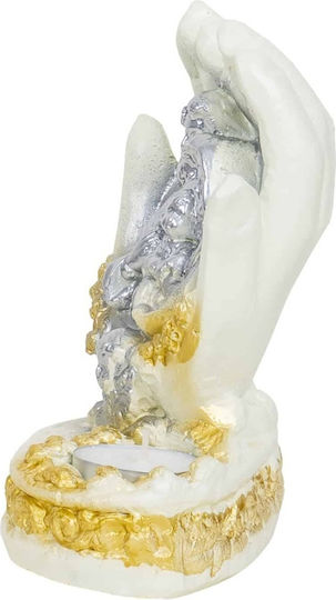 Plaster Candle Holy Family 11x8x16cm Ext 9915