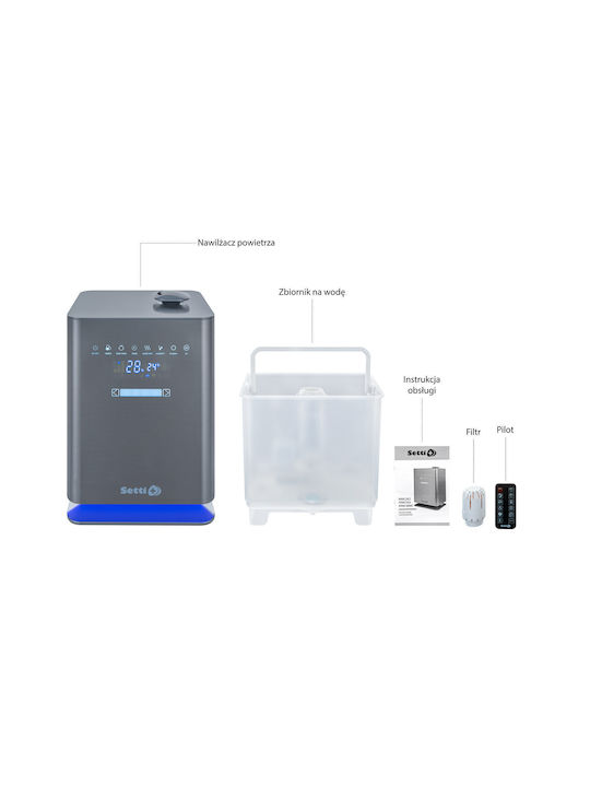 Setti+ Ultraschall Aromatherapie-Diffusor mit Timer Silber