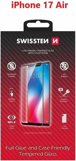 Swissten Full Face Color Frame Tempered Glass Apple Iphone 17 Air