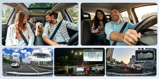 70Mai T400 Set Cameră DVR Auto 1440P cu Ecran 1.9" Wi-Fi GPS și Cameră Marșarier