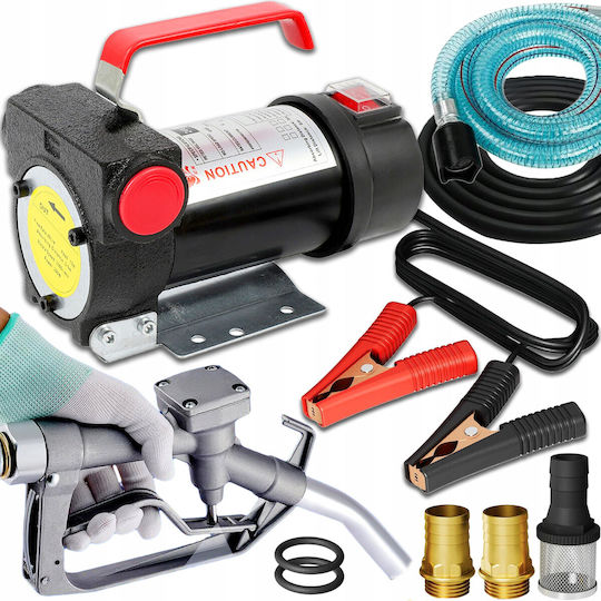 Kit Pompă Electrică de Transfer Lichide Debit 40 L Min 2800 Rpm 155w 12v Cu Baterie Autoprimantă Filtru Încorporat Rezistentă la Apă și Praf Ip55 Fontă 20 X 11 X 19 Cm