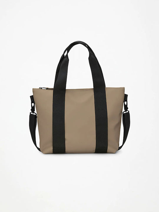 Rains Micro Damen Handtaschen Tote Handtasche Beige