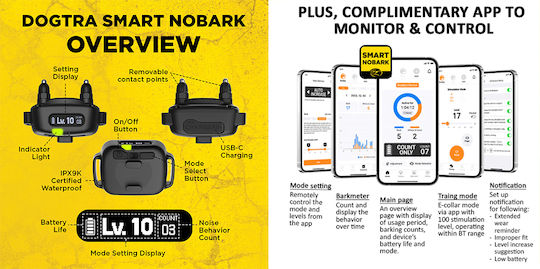 Dogtra Smart Nobark Electric Training Collar Anti-Barking