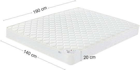 Double Orthopedic Mattress Double-Sided 140x190x20cm with Bonnel Springs