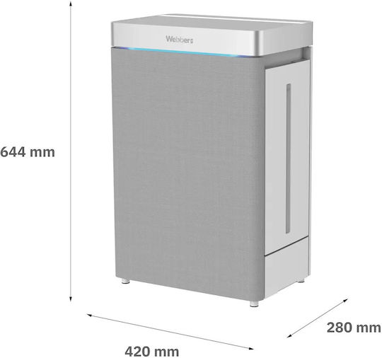Webber Пречиствател за Въздух / Овлажнител 100W за Помещения 57m²
