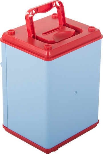Seif Tip Cutie de Bani Sunete de Deschidere cu Pin Lumină Plastic 18 X 10 X 12 Cm Albastru