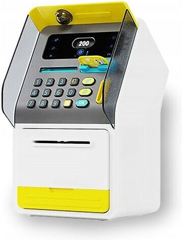 Pușculiță Tip ATM Bancnote Monede Parolă Recunoaștere Facială Funcție de Numărare 16,5 X 15,5 X 27 Cm