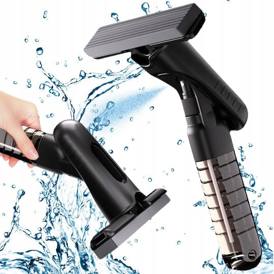 Mop Mini Portabil cu Pulverizator Multifuncțional cu Pulverizator Integrat Burete Detasabil Negru