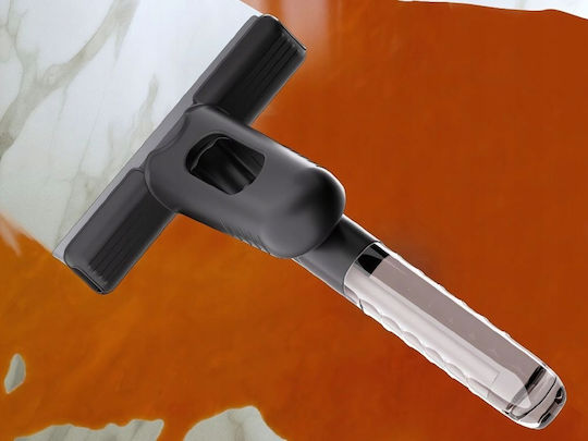 Mop Mini Portabil cu Pulverizator Multifuncțional cu Pulverizator Integrat Burete Detasabil Negru