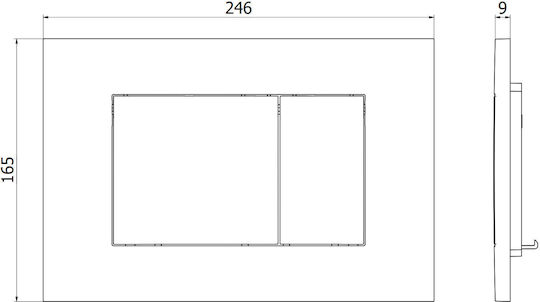Mexen Tex Flush Plate for Dual Flush Toilets