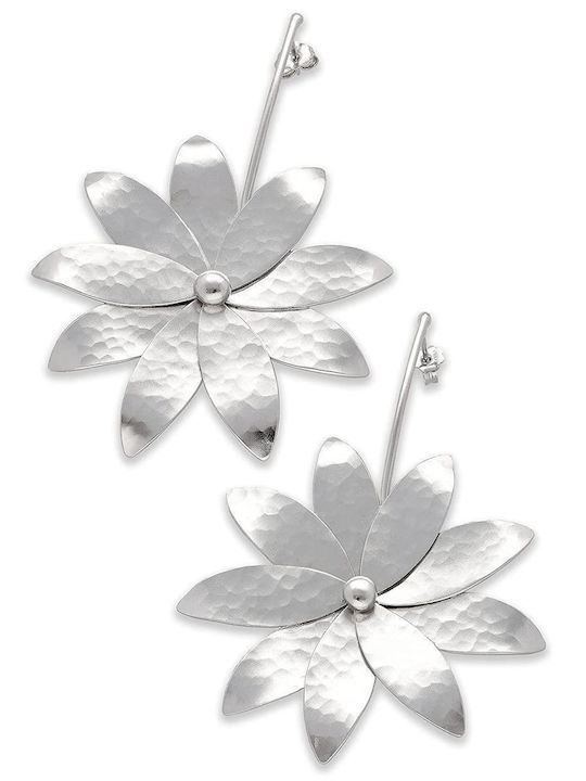 Ohrringe Hängend Blumen Margeriten Handgefertigt Silber 925