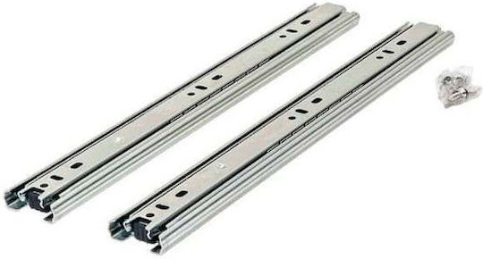 Set 2 Glisiere Sertar cu Rulmenți Lungime 300mm Argintii Z-tools G35001-300