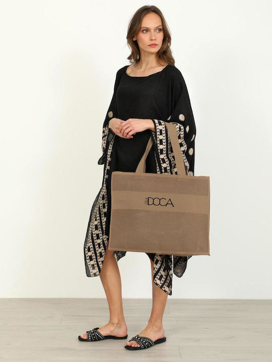 Doca Fabric Brown Beach Bag Doca Fabric Brown Beach Bag
