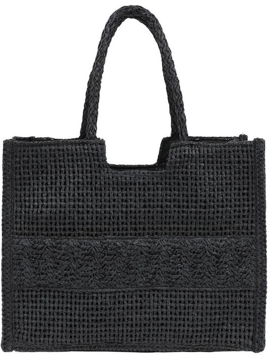 Doca Geantă De Plajă Din Wicker Neagră