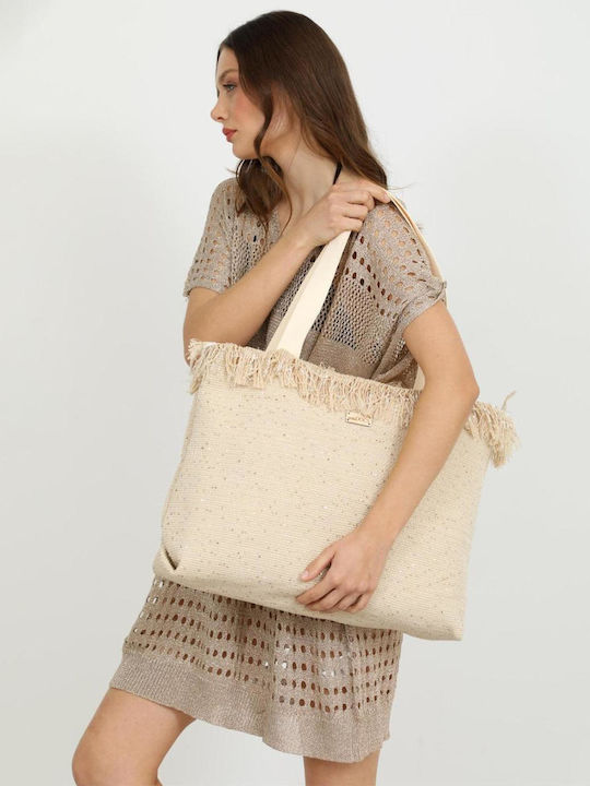 Doca Stoff Strandtasche Weiß Doca Stoff Strandtasche Weiß