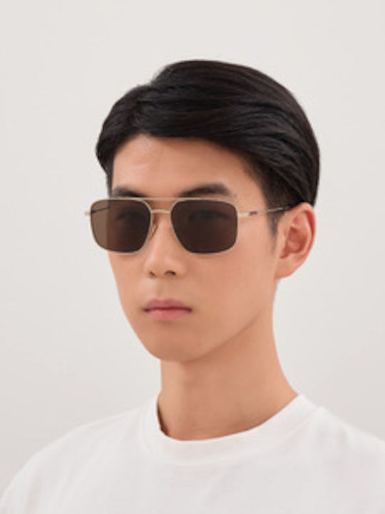 Gucci Unisex Sunglasses with Gold Metallic Frame and Gold Lens GG2096SA 004