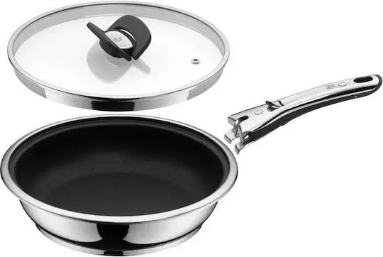 WMF Serve Pfanne aus Rostfreiem Stahl mit Antihaftbeschichtung 24cm