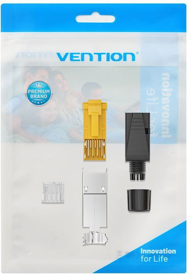 Vention Мрежови Конектори Cat6a Ftp Удароустойчив Модулен Щепсел Idob0-10 Опаковка 10 Броя