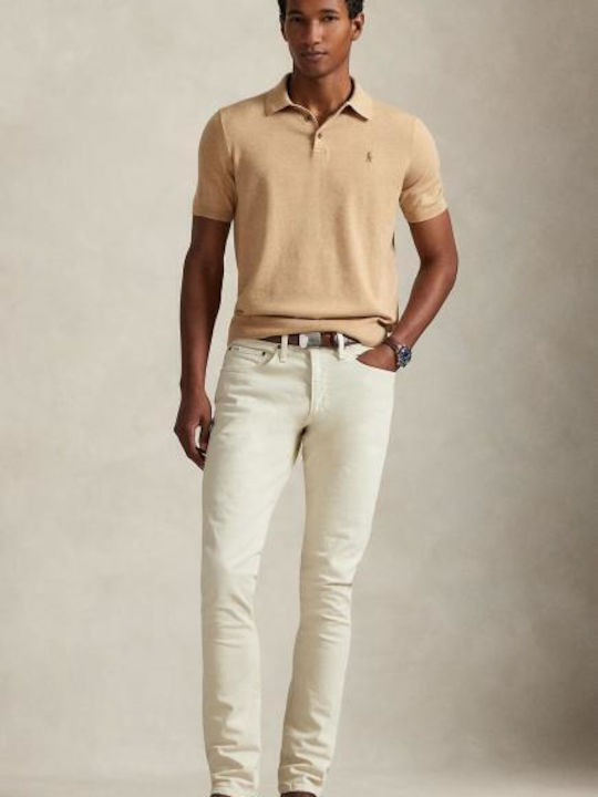Polo Herrenbluse Camel Melange