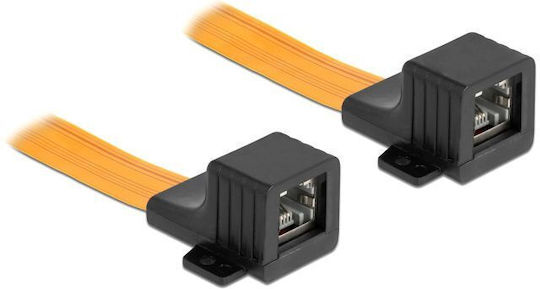 Powertech U/UTP Кат.6 (Gigabit) Мрежов Кабел Ethernet 0.3м Жълт