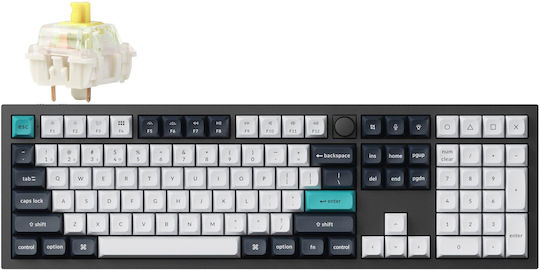 Keychron Q6M-M4 Max Q6M-M4 Wireless Gaming Mechanical Keyboard with Gateron Jupiter Banana Switches and RGB Lighting English US