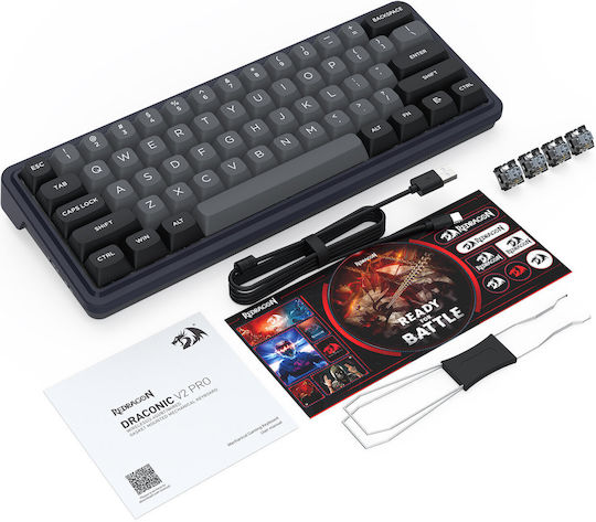 Redragon Draconic V2 K730GB-RGB-PRO Wireless Gaming Keyboard 60% with RGB lighting (International English)