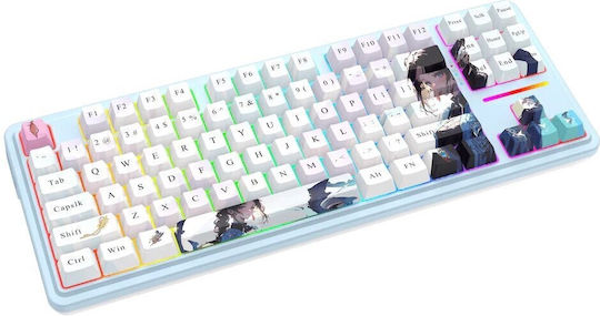 Redragon Antonium PRO K728AK-RGB-PRO Безжичен Гейминг Механична Клавиатура Без ключове с Персонализиран линеен суичове и RGB подсветка (Международен Английски) Черен