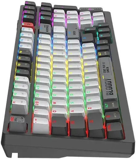 A4Tech Bloody WS98 Wireless Gaming Mechanical Keyboard with BLMS Red Plus switches and RGB lighting (International English) Gray