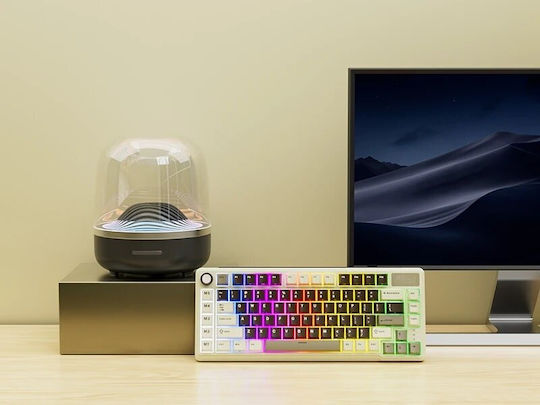 Royal Kludge RK-L75 Wireless Gaming Mechanical Keyboard 75% with Custom Cream switches and RGB lighting (English US) Multicolour