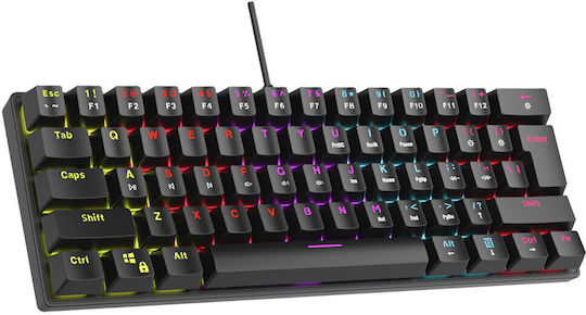 Rampage PLOWER K60 Gaming Mechanical Keyboard 60% with Custom Blue switches and RGB lighting (English US)