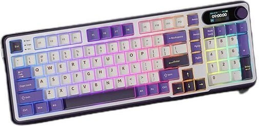 Royal Kludge RK-S98 Wireless Gaming Mechanical Keyboard 96% with Custom Brown switches and RGB lighting (English US) Purple