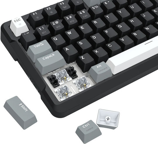 Redragon K742 Ασύρματο Gaming Μηχανικό Πληκτρολόγιο 98% με Custom Linear διακόπτες και RGB φωτισμό (International English) Creamy