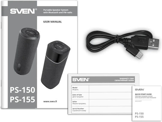Sven PS-155 Bluetooth-Lautsprecher Schwarz