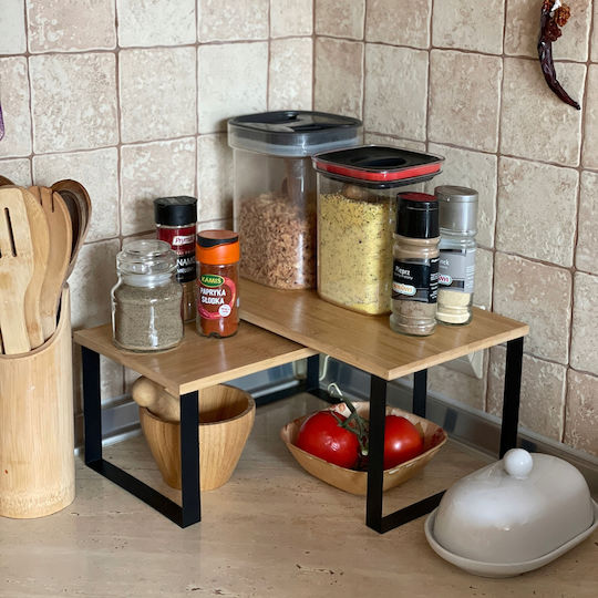 Suport De Masă Din Lemn 33.5x18.5x14.5cm 2 Bucăți Bej