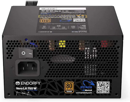 Endorfy Vero L6 750W Black Computer Power Supply Full Wired 80 Plus Bronze