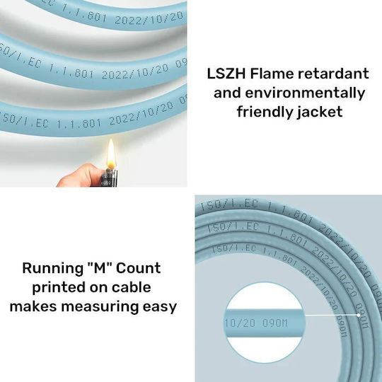 Unitek Network Cable Cat7 S Ftp Cpr Lszh 23awg 305m C18122bl Blue