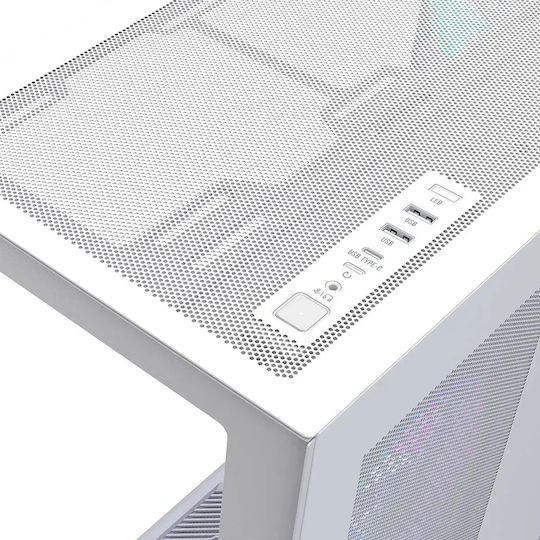 Modecom Volcano SPACE XL Gaming Full Tower Κουτί Υπολογιστή με Πλαϊνό Παράθυρο και ARGB Φωτισμό Λευκό
