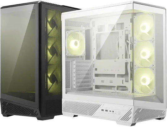 MSI MAG PANO 130R PZ Midi Tower Κουτί Υπολογιστή Black/Transparent
