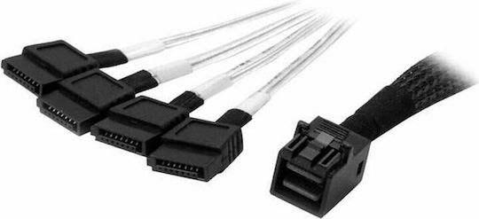 Inter-tech Festplattenkabel SFF 8643 4x Sata Sas 0,7m Crossover