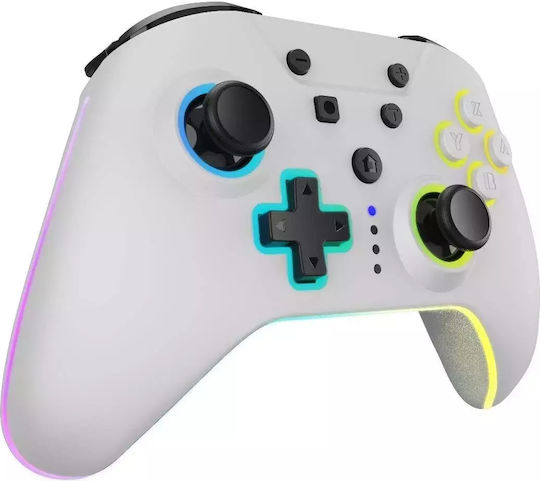 Hyperkin Armor3 NuRival Безжичен Геймпад с Хол Ефект Стикове за Switch Бял